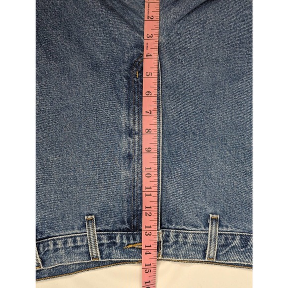 MENS CARHARTT B17 DST RELAXED FIT TAPERED LEG BLUE JEANS 50 X 30 - Picture 6 of 7